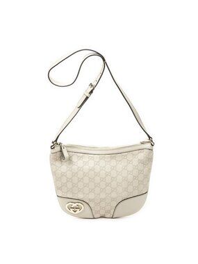 Gucci Brea Heart Crossbody Ivory Guccissima